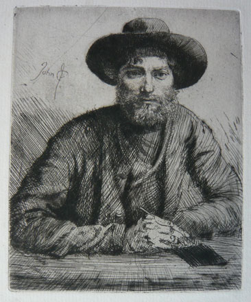 Portrait of the Artist: in a hat. - Augustus John 