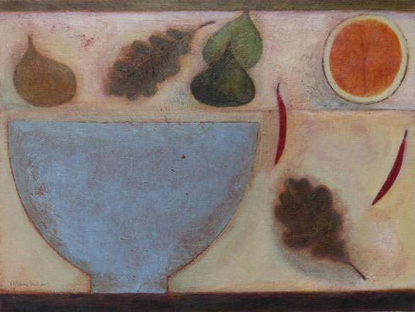 Bowl with Green Figs and Orange Slice - Vivienne Williams