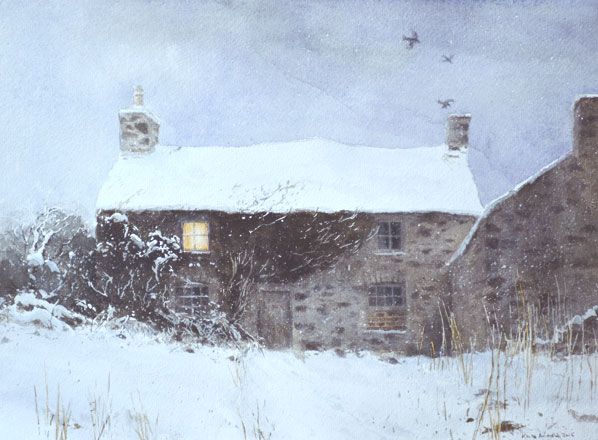 Evening Snow, Pen y Bryn, Llanerchymedd - Keith Andrew