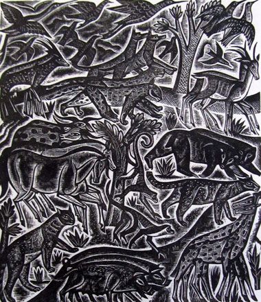 Animals Approaching the Ark (from the Chester Play of the Deluge) - David Jones