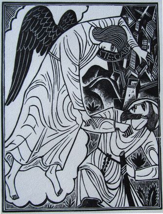 The Archangel Gabriel Appears to Jonah (from the Book of Jonah) - David Jones